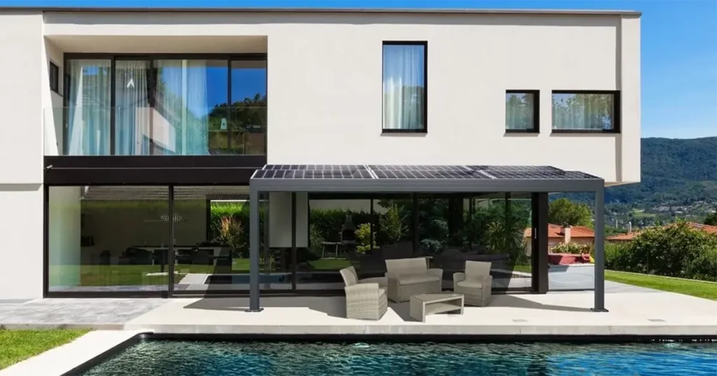 Pergola photovotaïque pour de l'auto consommation