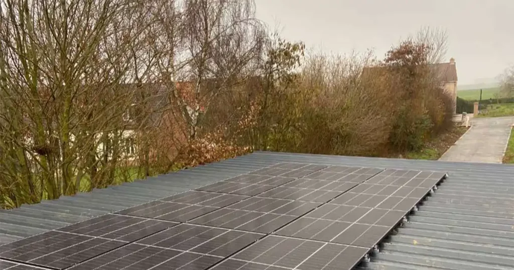 Pergola solaire aussi dans le Nord de la France